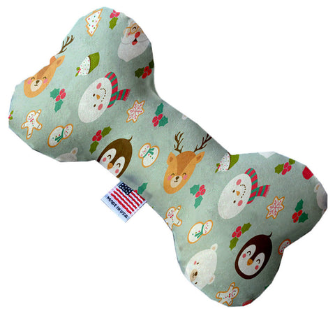 Gray Christmas Party 10 Inch Bone Dog Toy