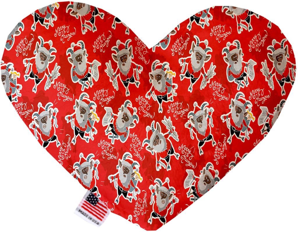 Krampus 6 Inch Canvas Heart Dog Toy