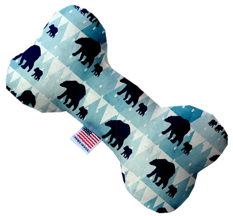 Winter Bear Tracks 6 Inch Canvas Bone Dog Toy