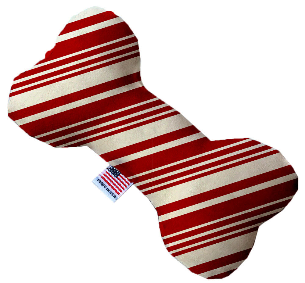 Classic Candy Cane Stripes 8 Inch Bone Dog Toy