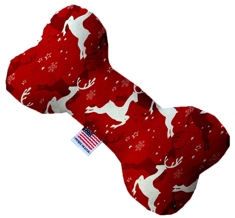 Dancing Reindeer 8 Inch Canvas Bone Dog Toy