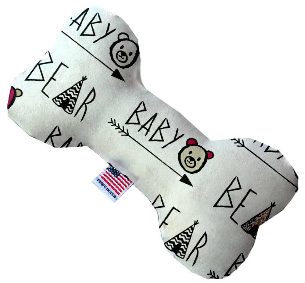 Baby Bear 10 Inch Canvas Bone Dog Toy