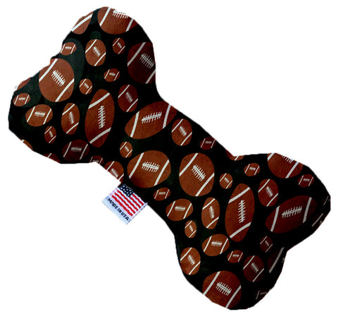 Footballs 10 Inch Canvas Bone Dog Toy