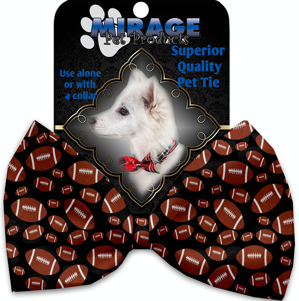 Footballs Pet Bow Tie Collar Accessory With Velcro