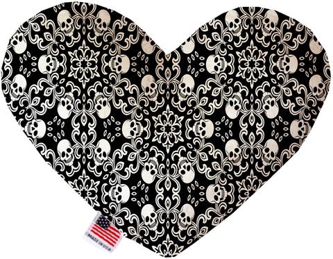 Spinning Skulls 6 Inch Canvas Heart Dog Toy