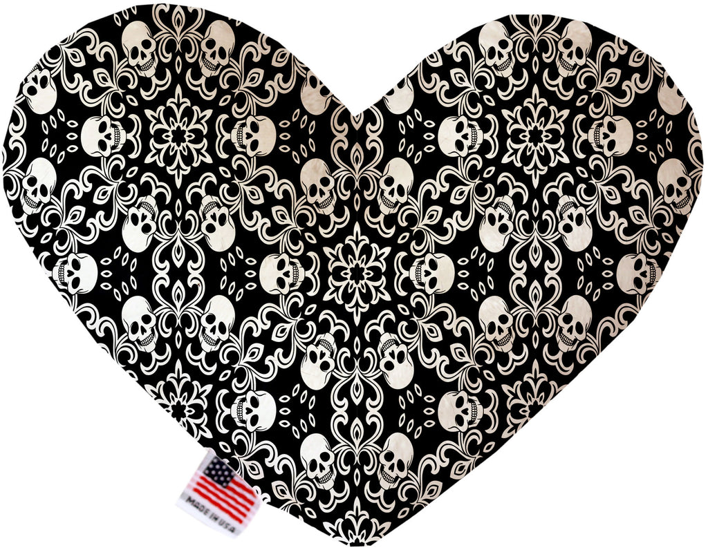 Spinning Skulls 8 Inch Canvas Heart Dog Toy