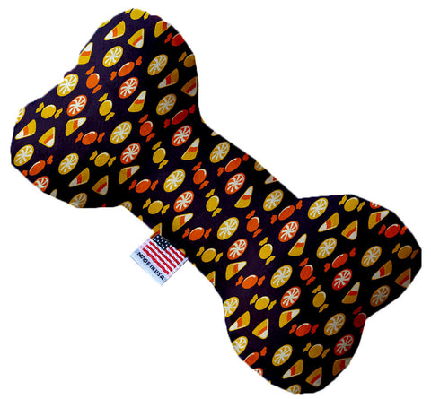 Halloween Candy Confetti 10 Inch Canvas Bone Dog Toy