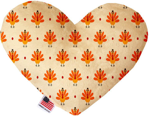 Turkey Trot 8 Inch Canvas Heart Dog Toy