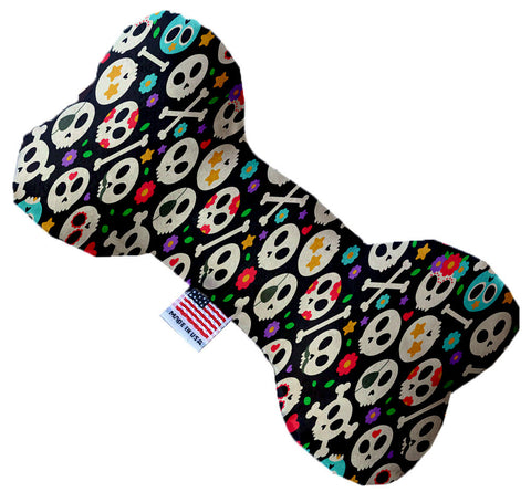 Dia De Los Muertos Skulls 10 Inch Canvas Bone Dog Toy