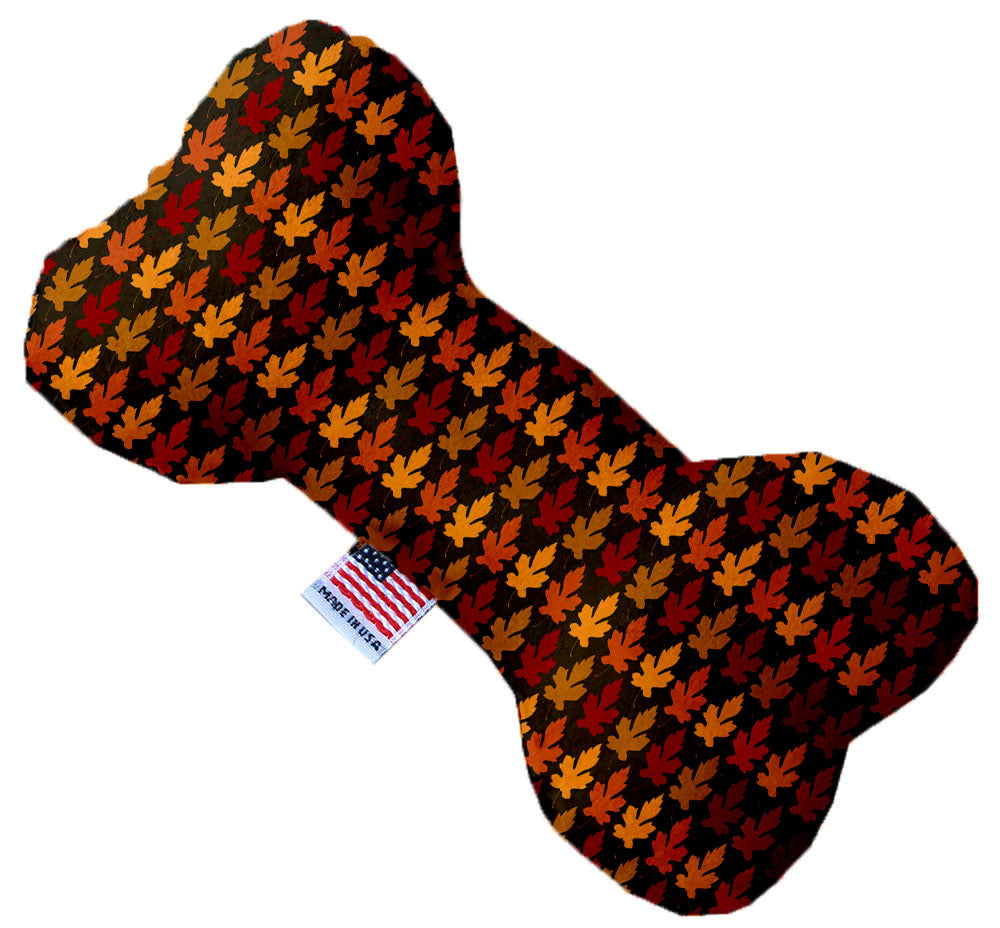 Autumn Leaves 6 Inch Canvas Bone Dog Toy