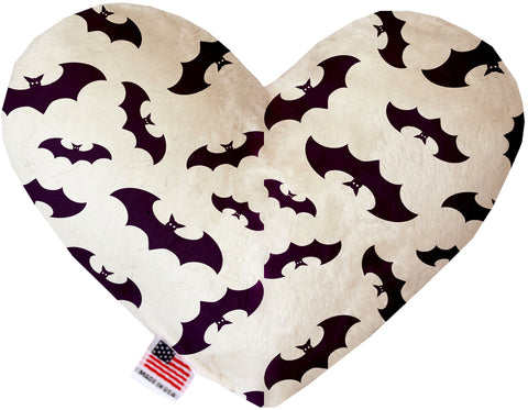 Purple Bats 8 Inch Canvas Heart Dog Toy