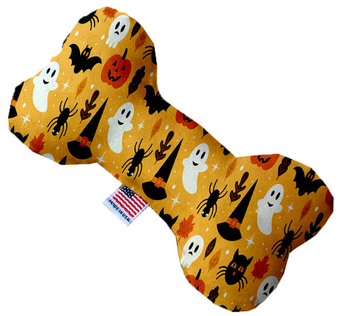 Happy Halloween 10 Inch Canvas Bone Dog Toy