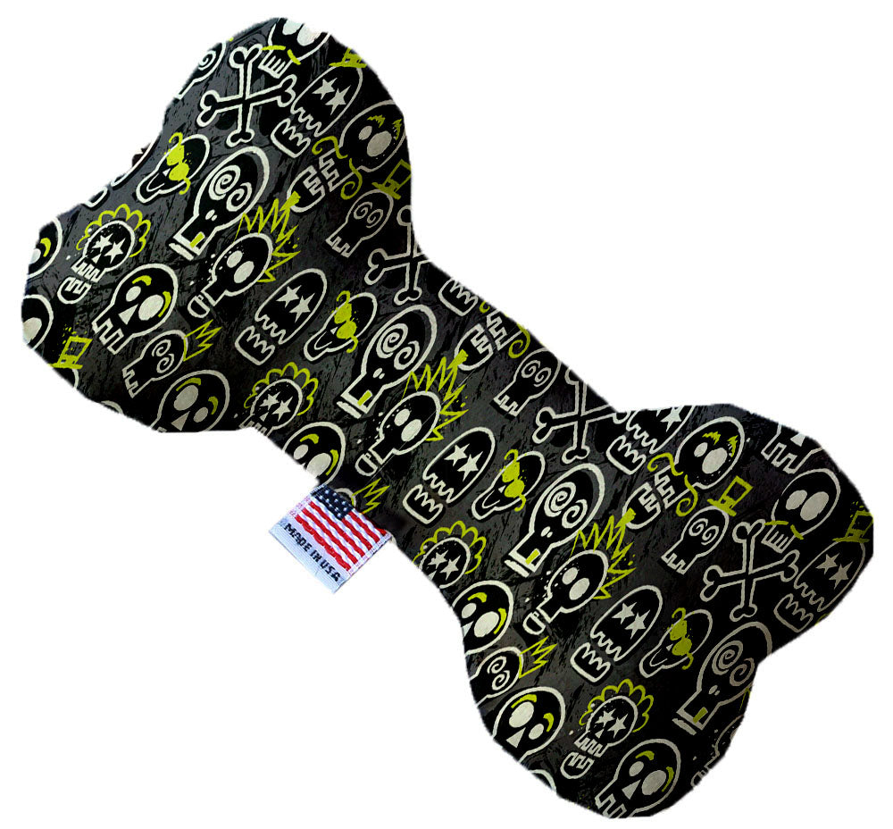 Skater Skulls 10 Inch Canvas Bone Dog Toy