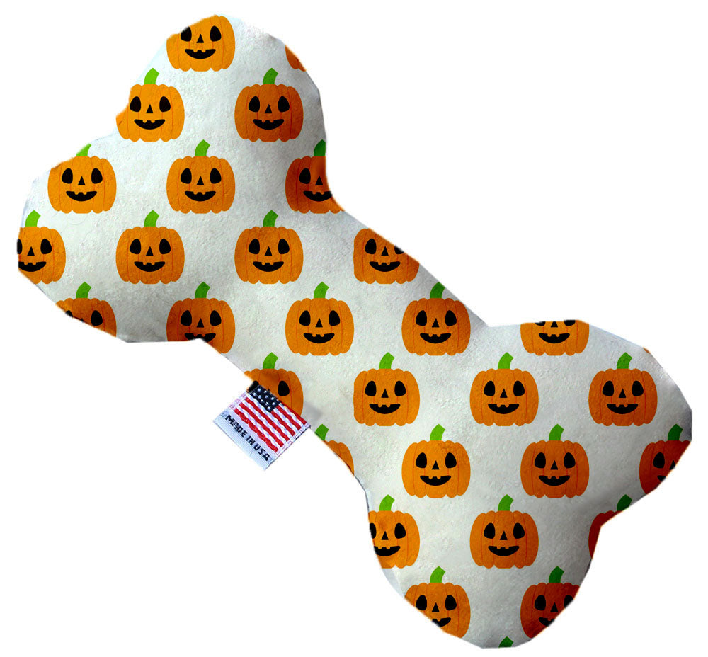 Happy Pumpkins 6 Inch Canvas Bone Dog Toy