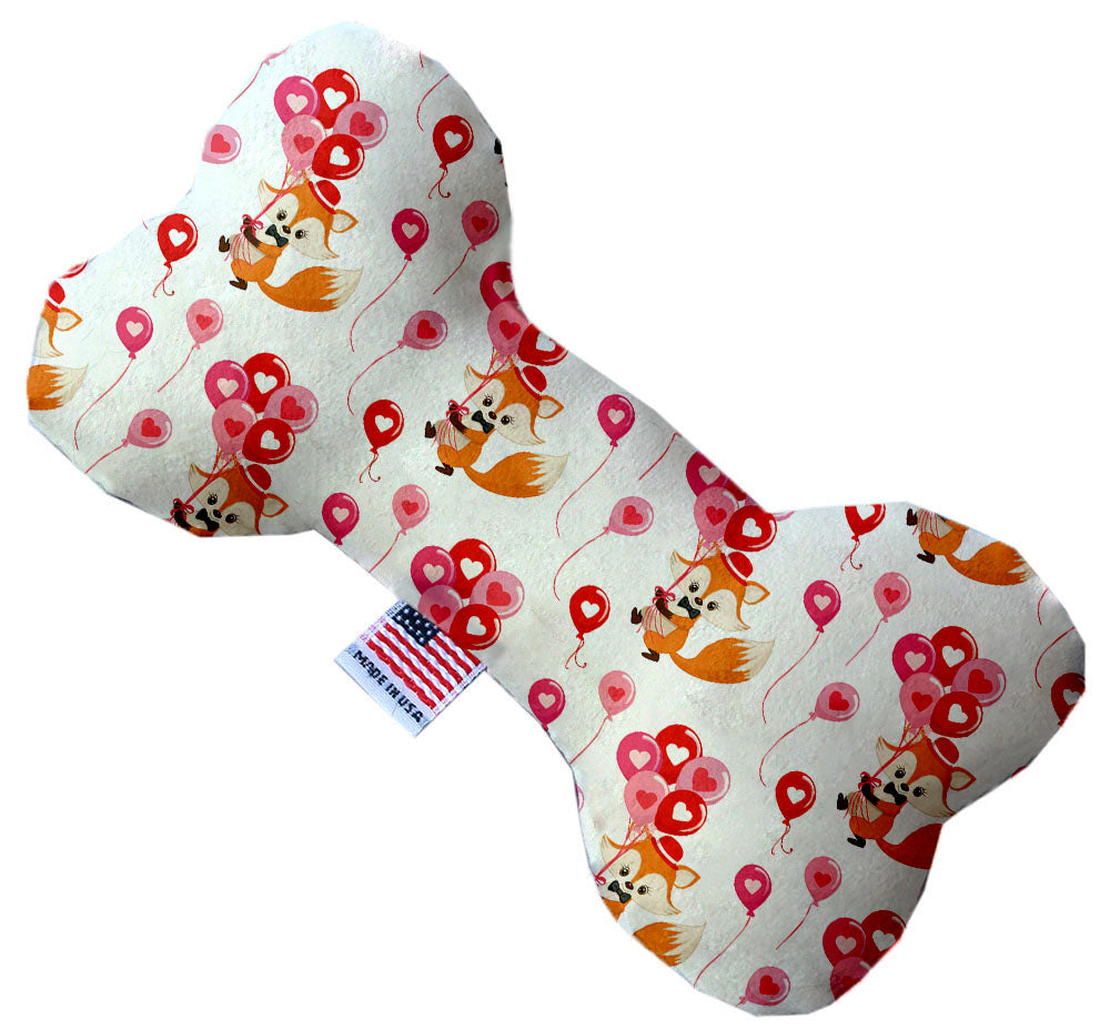 Fox Balloons 6 Inch Canvas Bone Dog Toy