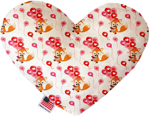 Fox Balloons 6 Inch Canvas Heart Dog Toy