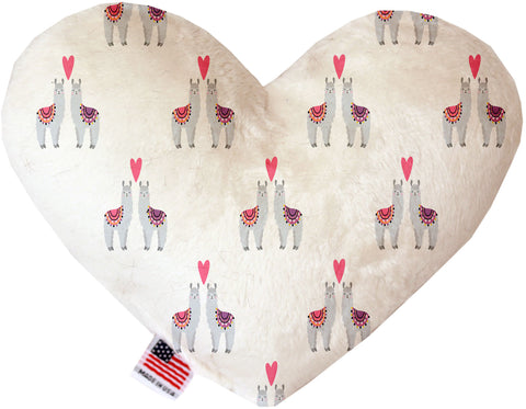 Llama Love 6 Inch Canvas Heart Dog Toy