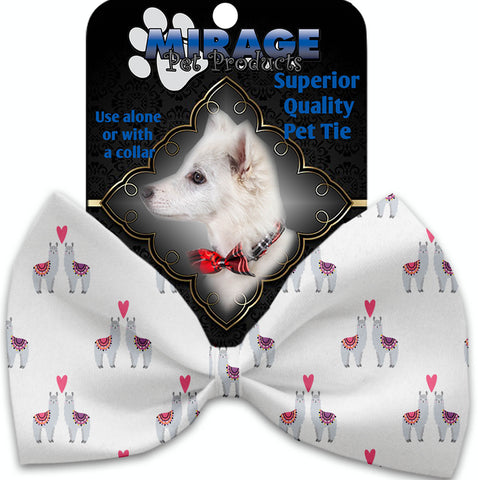 Llama Love Pet Bow Tie Collar Accessory With Velcro