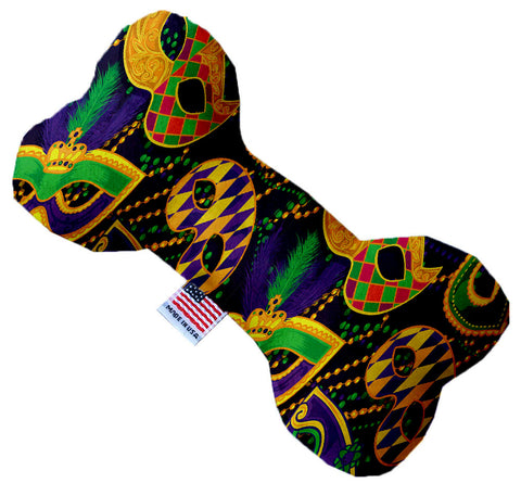 Mardi Gras Masquerade 10 Inch Canvas Bone Dog Toy