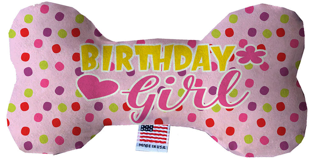 Birthday Girl Stuffing Free 10 Inch Bone Dog Toy