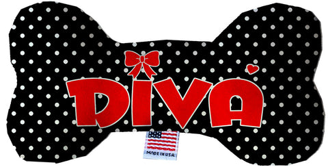 Diva Stuffing Free 10 Inch Bone Dog Toy