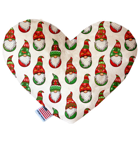 Santa Gnomes Stuffing Free 6 Inch Heart Dog Toy