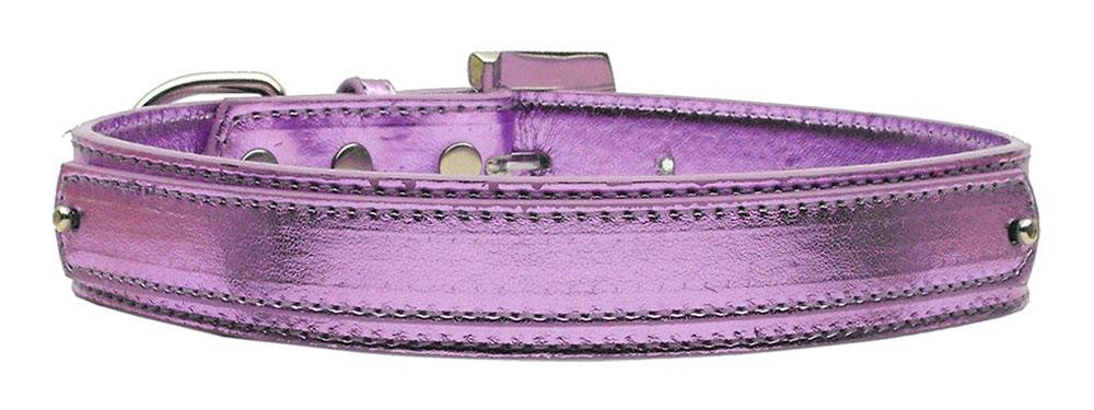 3-4" (18mm) Metallic Two-Tier Collar  Purple Medium