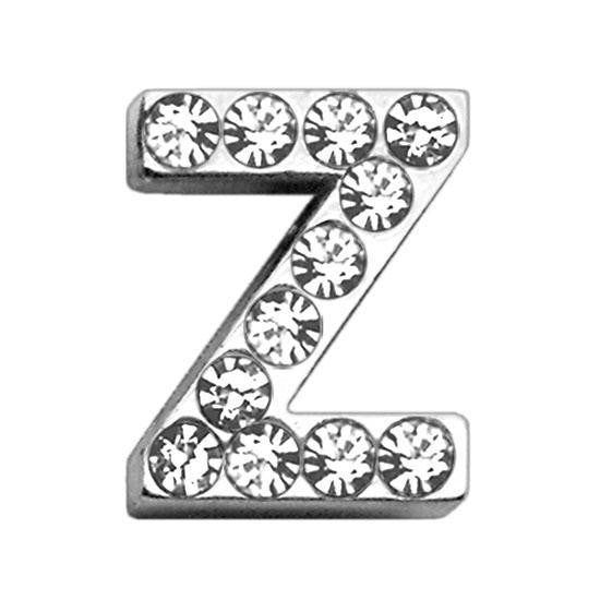 3-4" (18mm) Clear Letter Sliding Charms Z 3-4 (18mm)