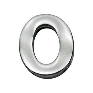 3-4" (18mm) Chrome Letter Sliding Charms O 3-4'' (18mm)