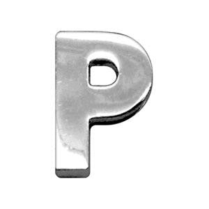 3-4" (18mm) Chrome Letter Sliding Charms P 3-4'' (18mm)