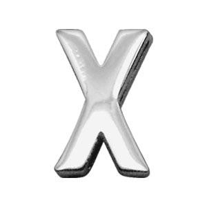 3-4" (18mm) Chrome Letter Sliding Charms X 3-4'' (18mm)