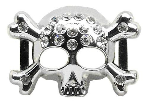 3-4" (18mm) Slider Skull Charm  Clear 3-4'' (18mm)