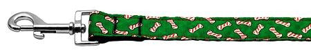 Candy Cane Bones Nylon and Ribbon Collars  . 1'' wide x 4' Leash