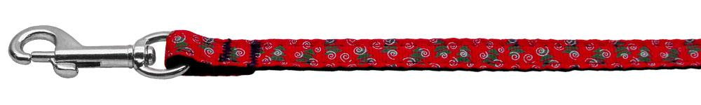 Christmas Trees Nylon and Ribbon Collars . 3-8'' wide x 4' Leash