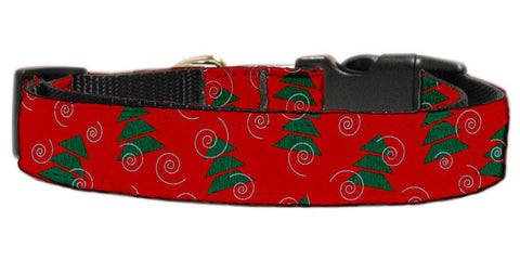 Christmas Trees Nylon And Ribbon Collars . Small