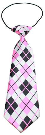 Big Dog Neck Tie Pink Argyle