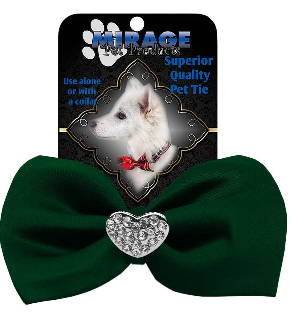 Crystal Heart Widget Pet Bowtie Green