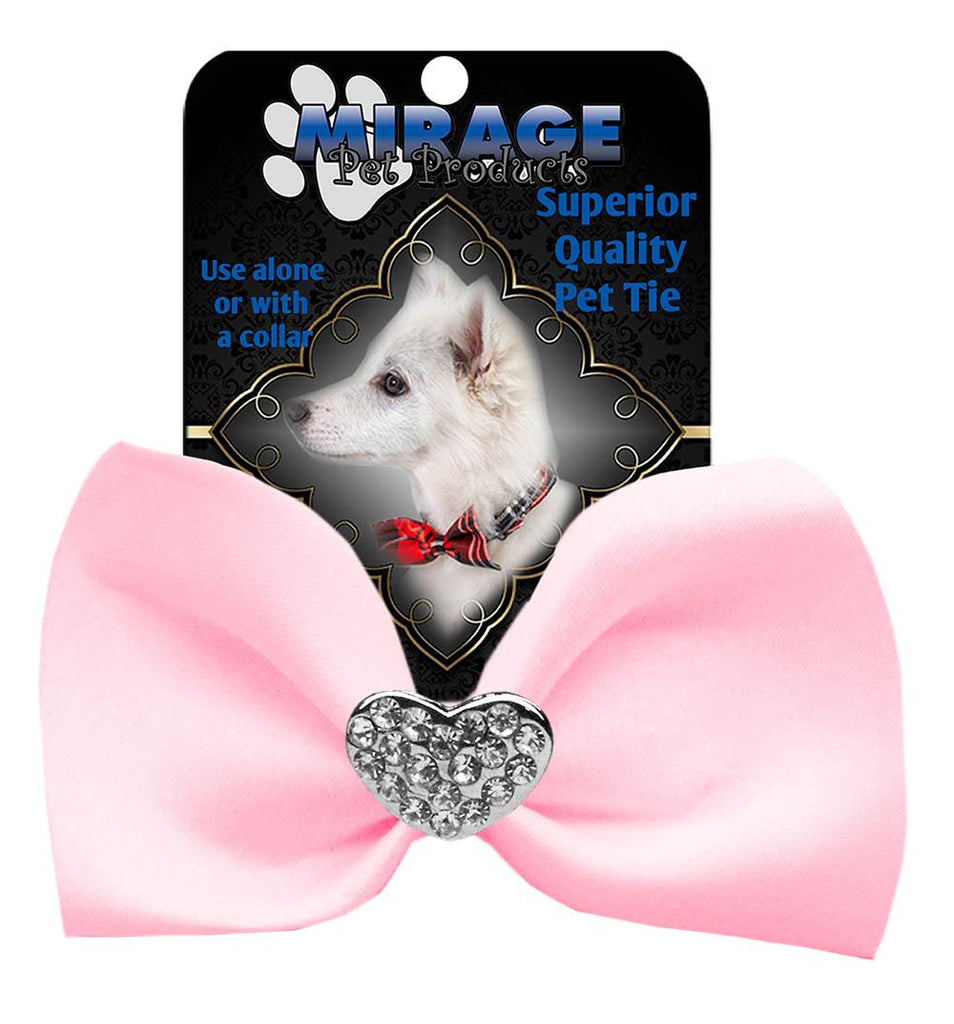 Crystal Heart Widget Pet Bowtie Light Pink