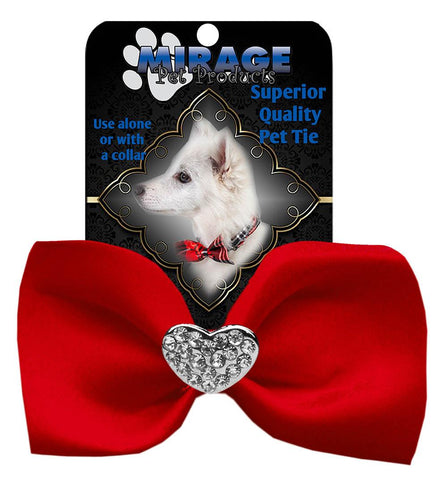 Crystal Heart Widget Pet Bowtie Red