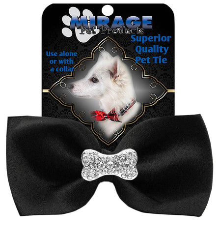 Crystal Bone Widget Pet Bowtie Black