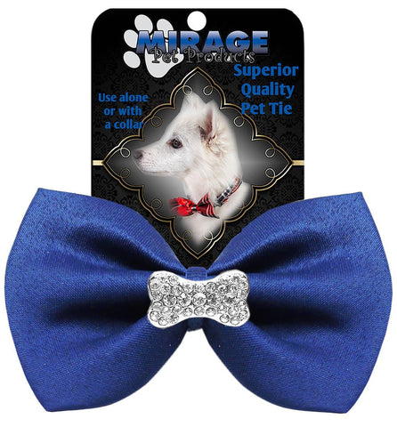 Crystal Bone Widget Pet Bowtie Blue