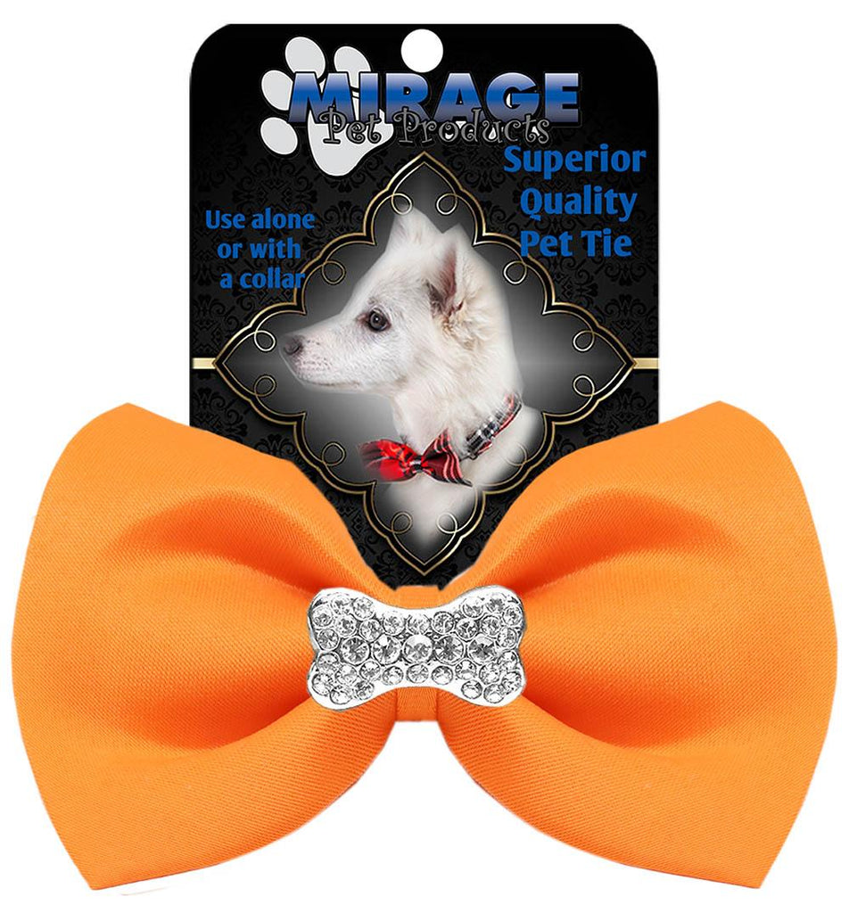 Crystal Bone Widget Pet Bowtie Orange