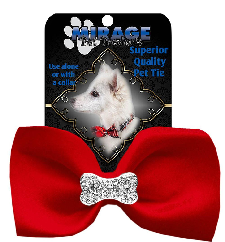 Crystal Bone Widget Pet Bowtie Red