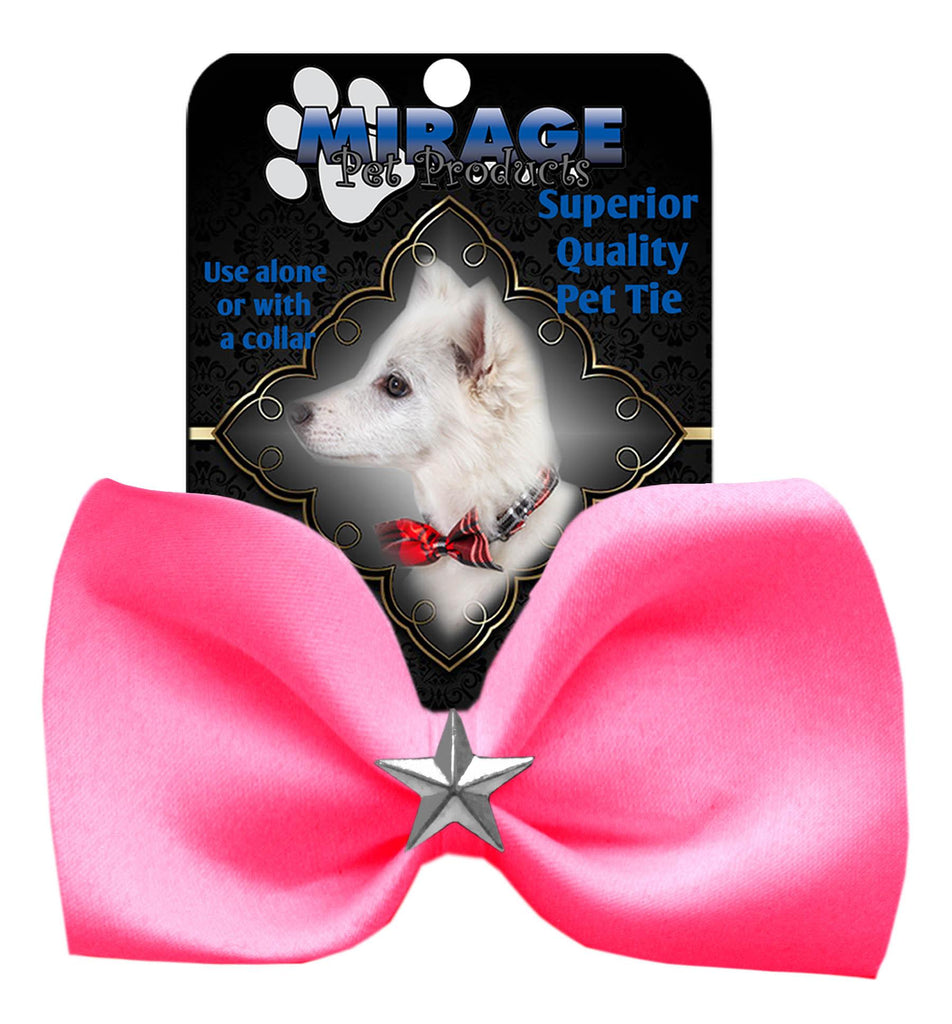 Silver Star Widget Pet Bowtie Hot Pink