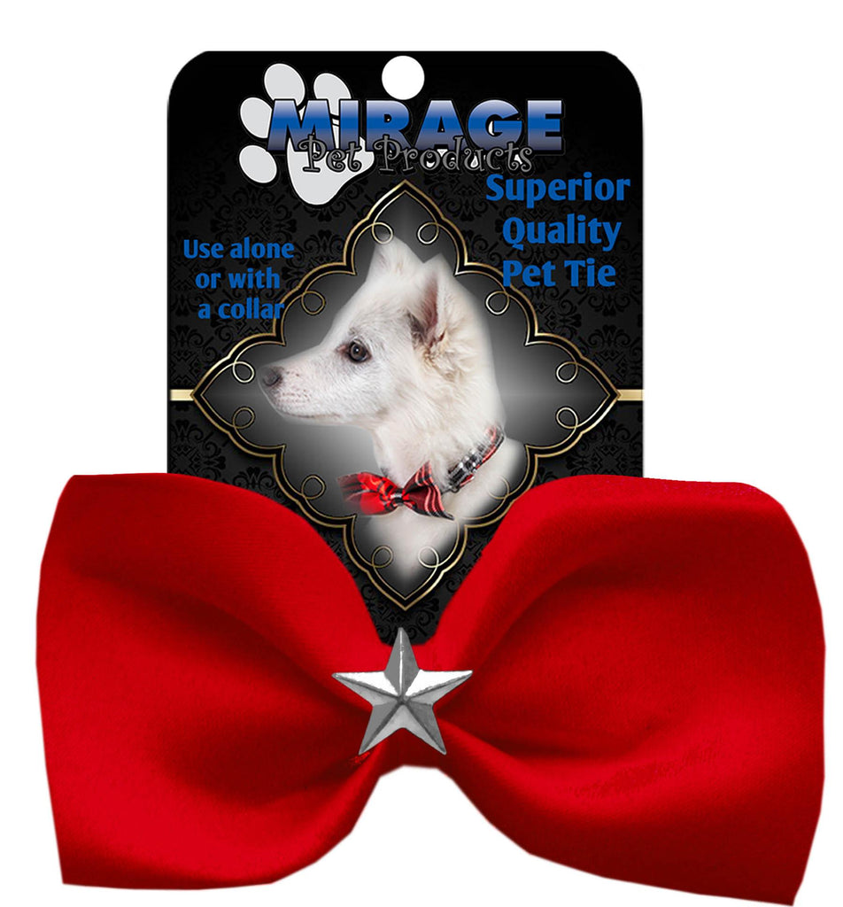 Silver Star Widget Pet Bowtie Red