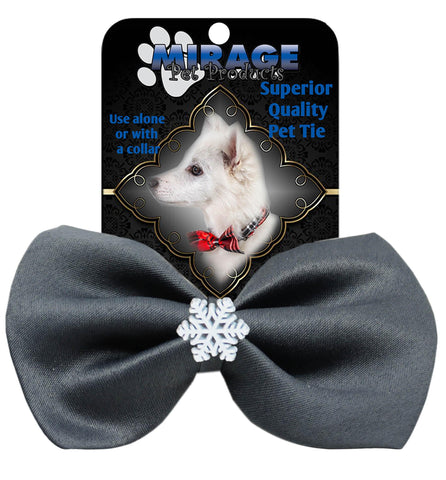 Snowflake Widget Pet Bowtie Grey