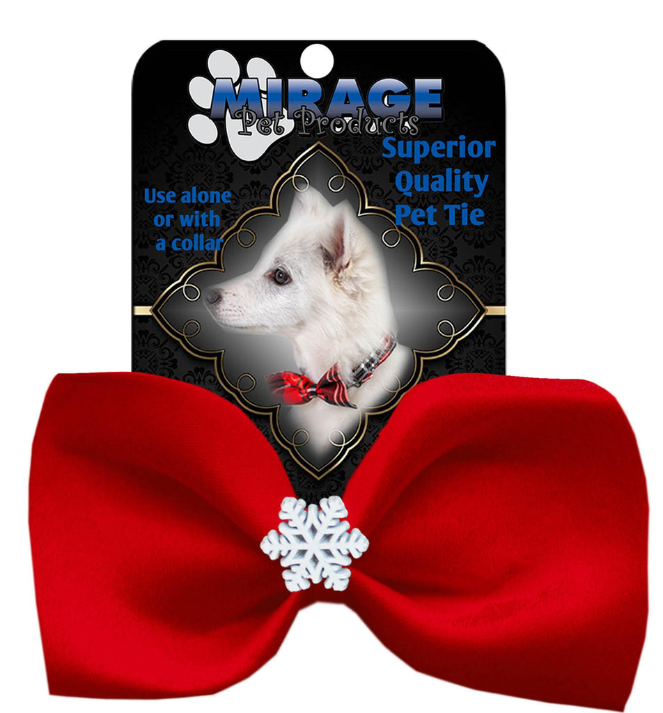 Snowflake Widget Pet Bowtie Red