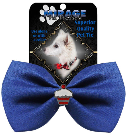 Cupcake Widget Pet Bowtie Blue