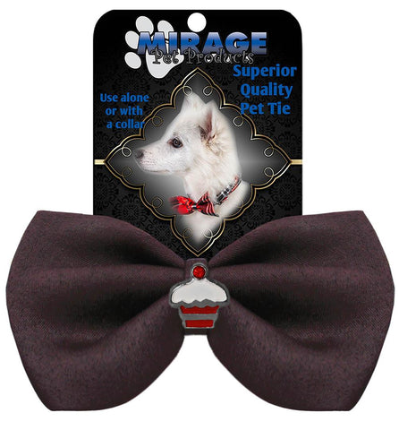 Cupcake Widget Pet Bowtie Brown