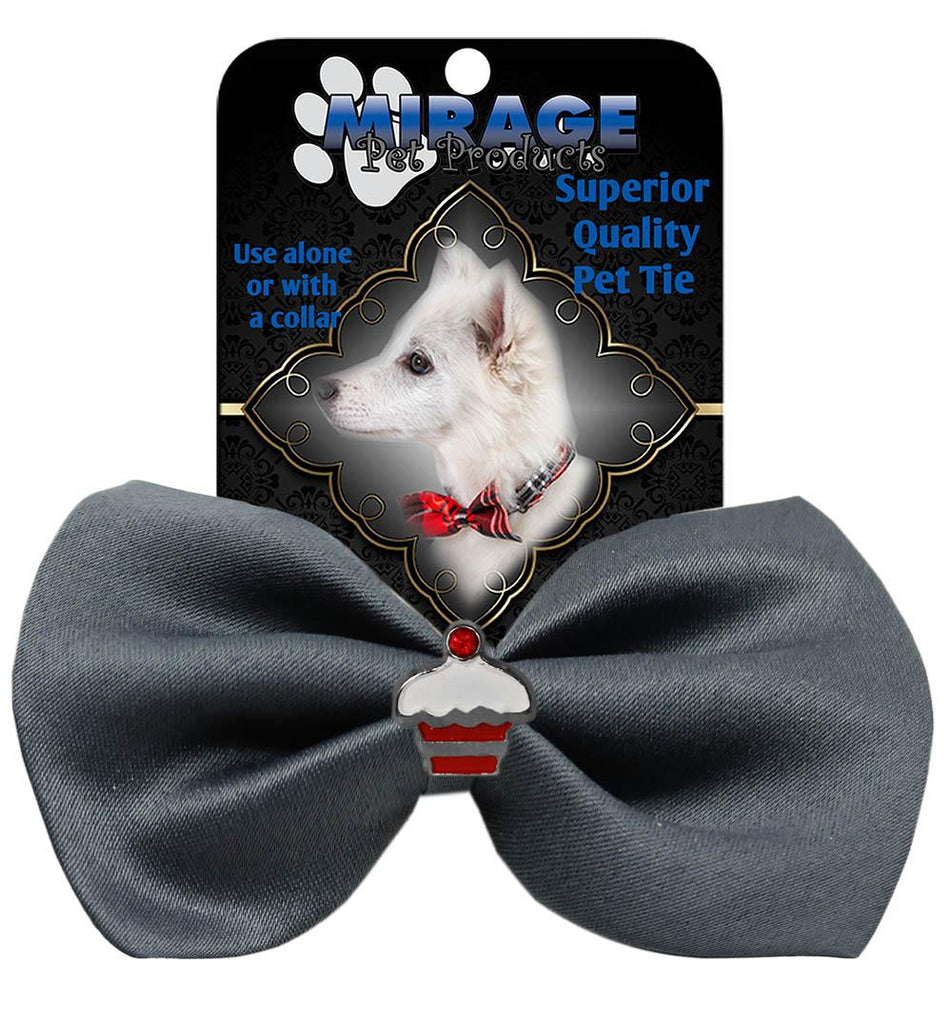 Cupcake Widget Pet Bowtie Grey